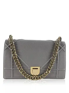 Bolsa Christian Dior Lady Média Cinza - FLX39 Original | Etiqueta