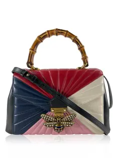 Bolsa Tiracolo Gucci Queen Margaret Bamboo Colorida - COGC3