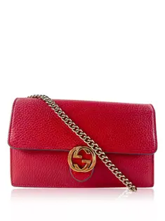 Bolsa Tiracolo Gucci Soho Wallet On Chain Vermelha - CAXY7