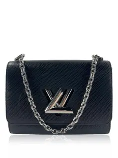 Bolsa Louis Vuitton Twist Flower Malletage PM Verniz Preto - PW632