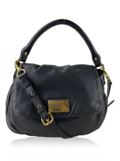 Bolsa com Alça Marc By Marc Jacobs Classic Q Natasha Couro Preta
