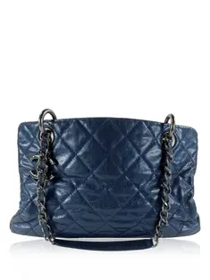 Bolsa Tote Chanel Chic Tall Tote Caviar Azul - AGFF248 Original
