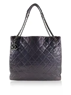 Bolsa Tote Chanel Chic Tall Tote Caviar Azul - AGFF248 Original
