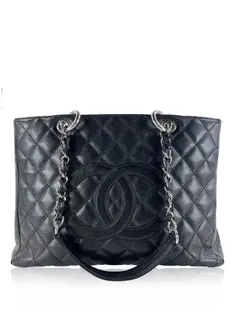 Bolsa com Alça Chanel Lambskin Medium Kelly Preta Vintage