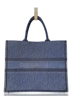 Bolsa Tote Christian Dior Book Tote Oblique Azul - AS1525 Original