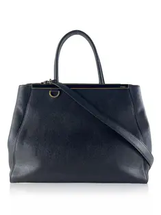 Bolsa Tote Fendi 2jours Elite Petite Preta - CHTJ34 Original