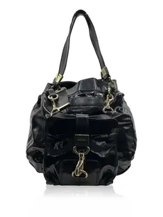 Bolsa Jimmy Choo Mahala Verniz Preta - AQQ4 Original | Etiqueta Única