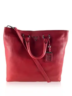PRADA レッド ボディバッグ Bolsa Tote Prada Monochrome Saffiano Vermelha - BZXC6 Original