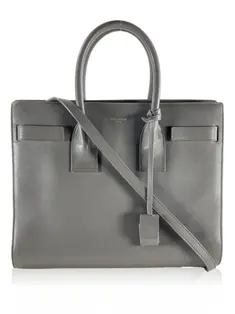 Bolsa Saint Laurent Sunset Texturizada Cinza - BAP191 Original