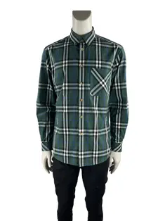 Camisa Burberry Brit Algodão Xadrez Masculina - FNL19 Original