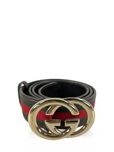 GUCCI グッチ Cinto Gucci GG Web Azul Marinho Masculino - EHI9 Original