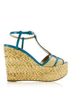 Sandália Sergio Rossi Crocodilo Azul Petróleo Original | Etiqueta