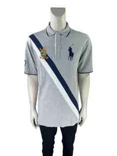 Polo Polo Ralph Lauren Tecido Cinza - CXGG228 Original | Etiqueta