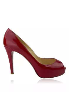 Sapato Christian Louboutin Pigalle Follies Veniz Vermelho-Tomate