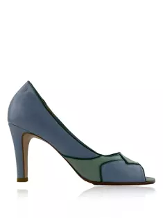 Sapato de Salto Sarah Chofakian Trançado Azul Tiffany - BIJZ5