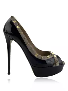 Scarpin Valentino Noir Rockstud Preto - CHAV3 Original | Etiqueta