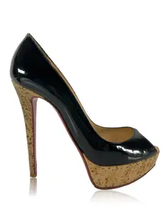 Scarpin Christian Louboutin Pigalle 85 Verniz Preto - CZIC1