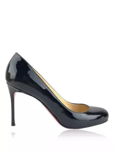 Sapato de Salto Christian Louboutin Pigalle Plato 120 Patent Calf