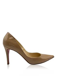 Scarpin Christian Louboutin Decollete 120 Bege - IQH126 Scarpin Christian Louboutin Decollete 120 Bege - IQH126
