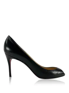 Sapato de Salto Christian Louboutin Verniz Preto - BILT19 Original