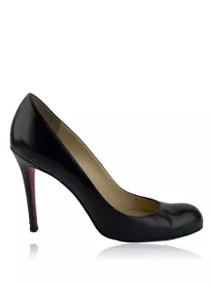 Scarpin Christian Louboutin Pigalle 85 Couro Preto - CBWE3