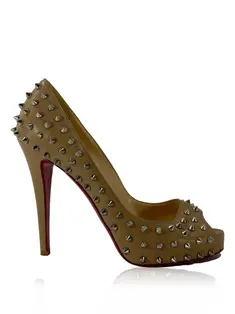 Scarpin Christian Louboutin Marcia Balla Bege - NYK429 Original