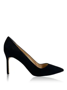 Scarpin Manolo Blahnik Sedaraby D'Orsay Satin Preto - CBZP216