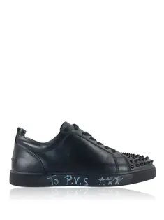 Tênis Christian Louboutin Louis Junior Spikes Preto - BHRC30