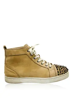 Tênis Christian Louboutin Louis Flat Spike Masculino Chumbo