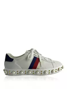 Tênis Gucci Ace Stripe Branco - CKUP2 Original | Etiqueta Única