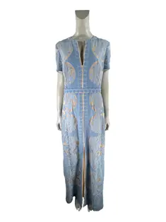 princess polly baby blue dress Rent Alese Geometric Lace Dress from BCBGMAXAZRIA - 822388 main image 1