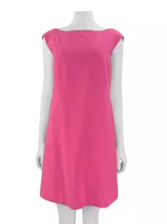 strapless open back dress Pink Twist V-Neck Dress – Peacocks & Pearls Lexington main image 1