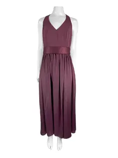 princess polly baby blue dress Burgundy one shoulder ruffled midi dress brand White main image 1