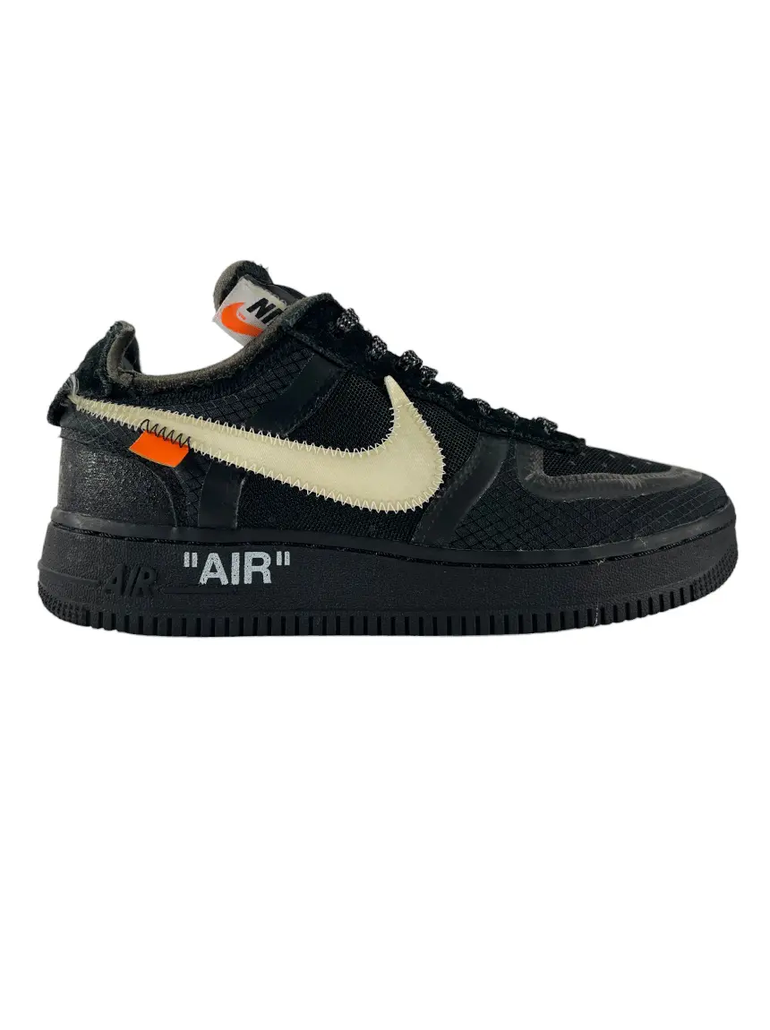 靴 Off-White Air Force 1 Black Sneaker Nike x Off-White Air Force 1 Preto - CRUM1 Original