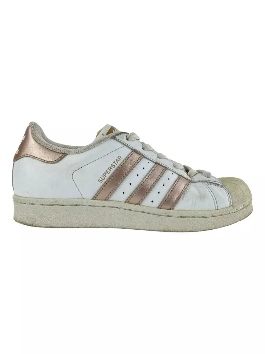 Tênis Adidas Superstar Couro Branco Original - BIJL1