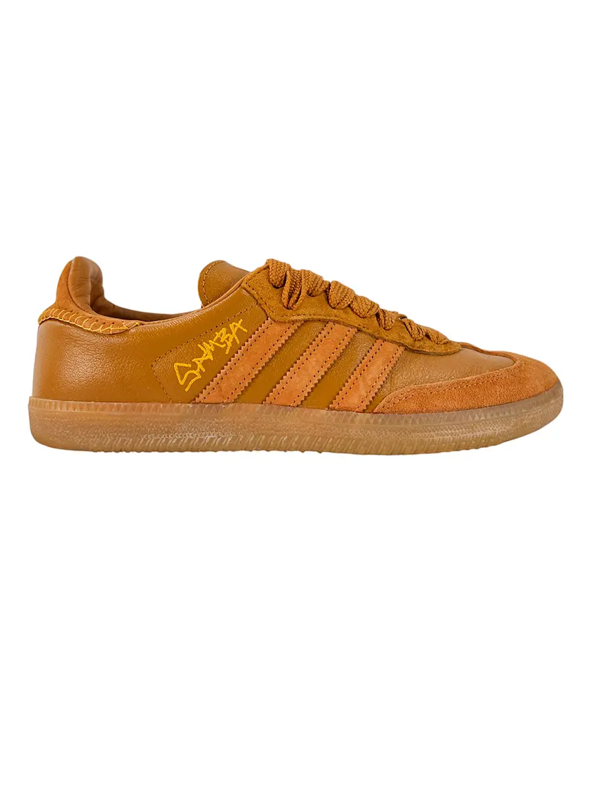 adidas gazelle silver green womens Tênis Adidas Samba OG Marrom/Amarelo JR8167 – NewSkull main image 0