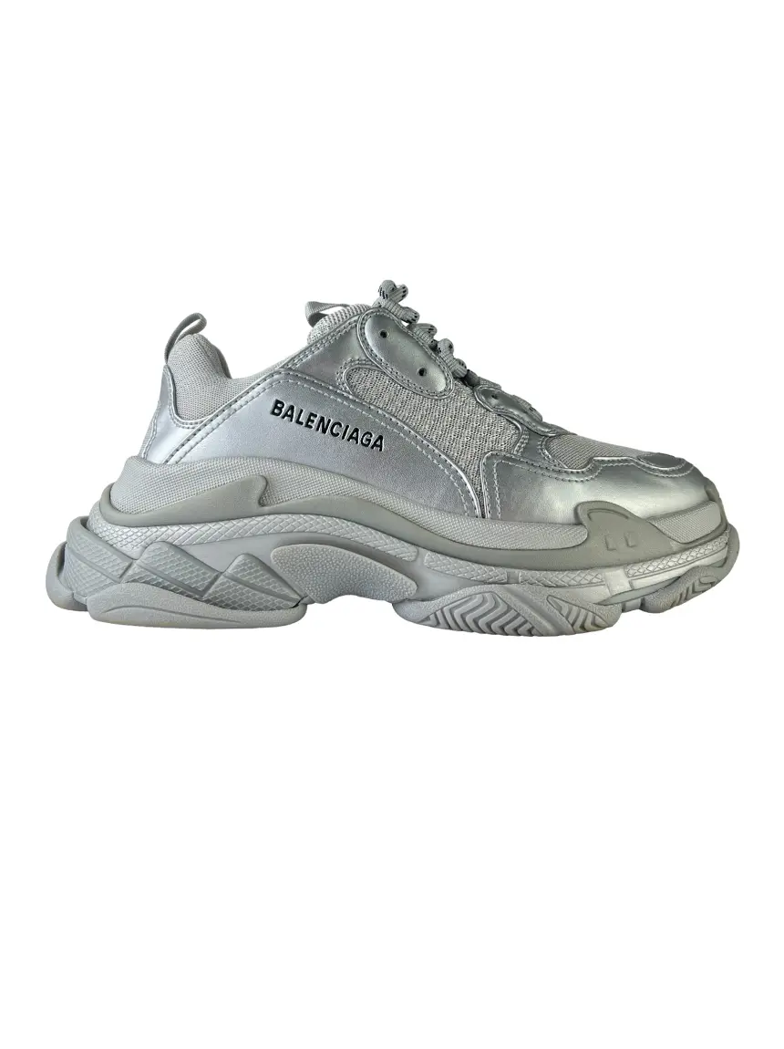 Tênis Balenciaga Triple S Metallic Fabric Mesh KKQ284 Original