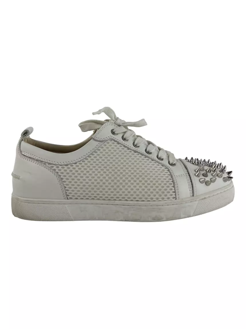 T nis Christian Louboutin Louis Junior Spikes Branco Original