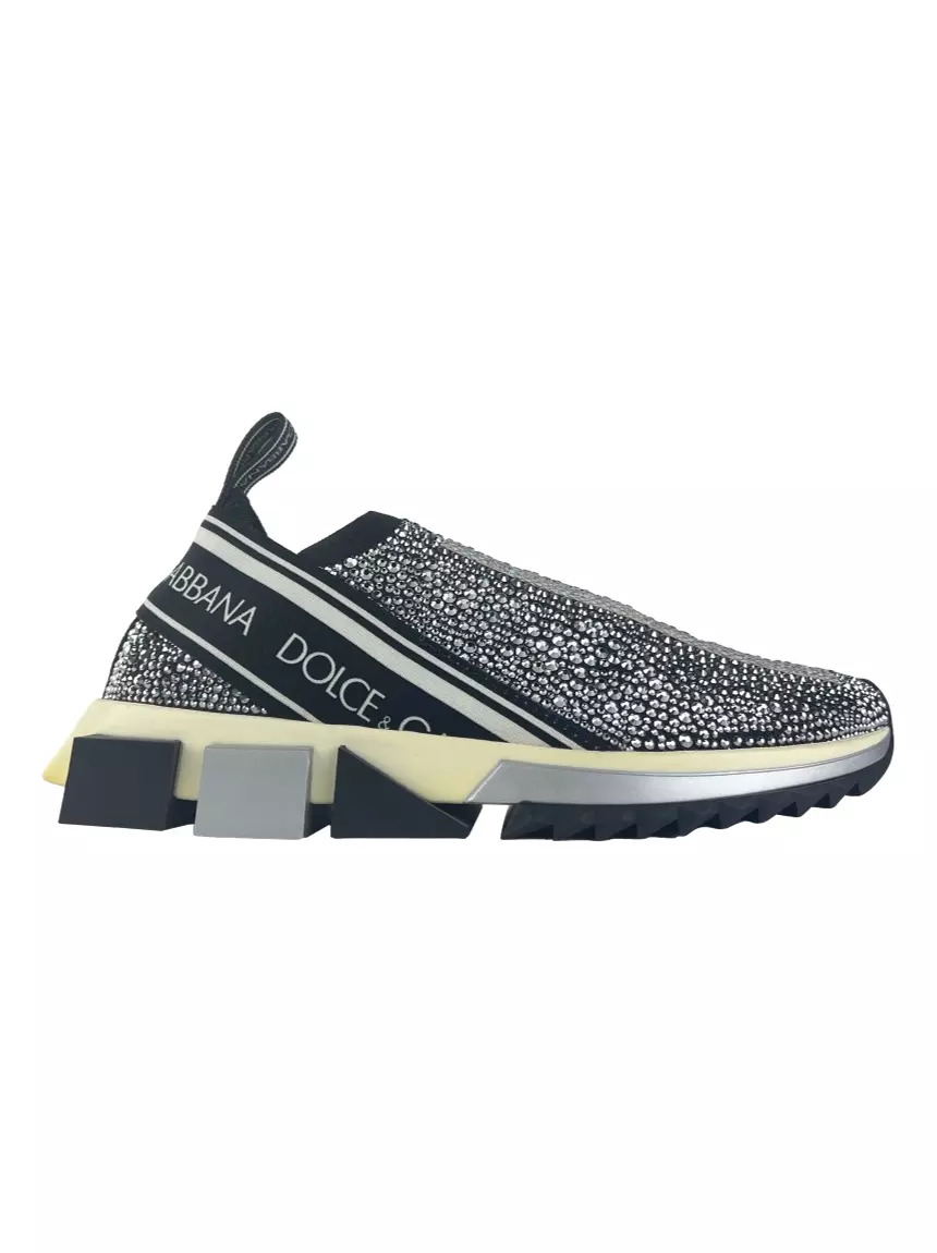 Tênis Dolce & Gabbana Sorrento Crystal Prateado - GHT300 Original
