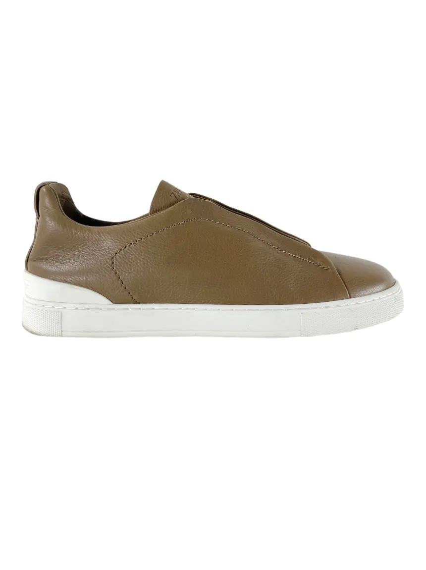 Tênis Ermenegildo Zegna Couro Triple Stitch Marrom - DABS14