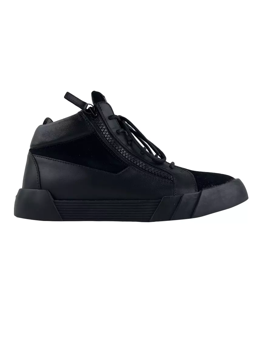 Tenis Giuseppe Zanotti Couro Preto Original Etiqueta Unica