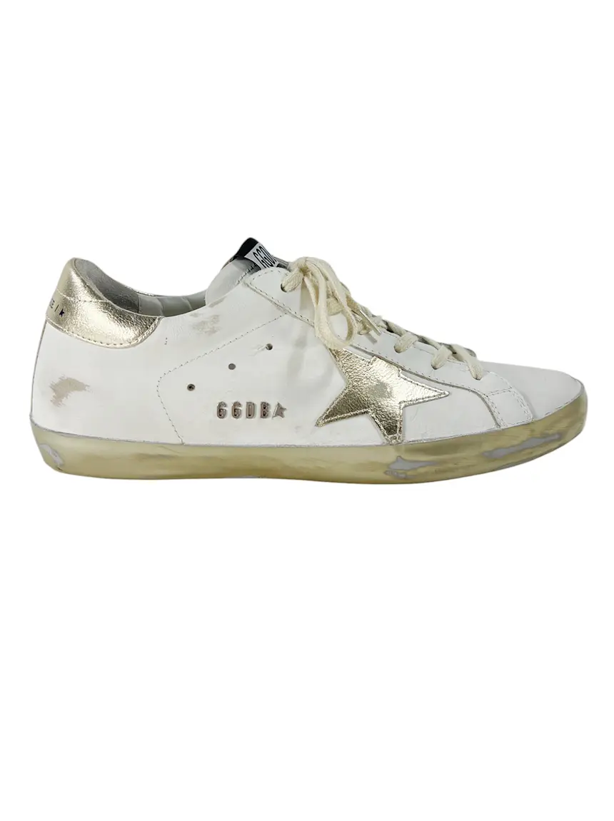 Tênis Golden Goose Deluxe Brand Dourado Pedrarias - CXCE36