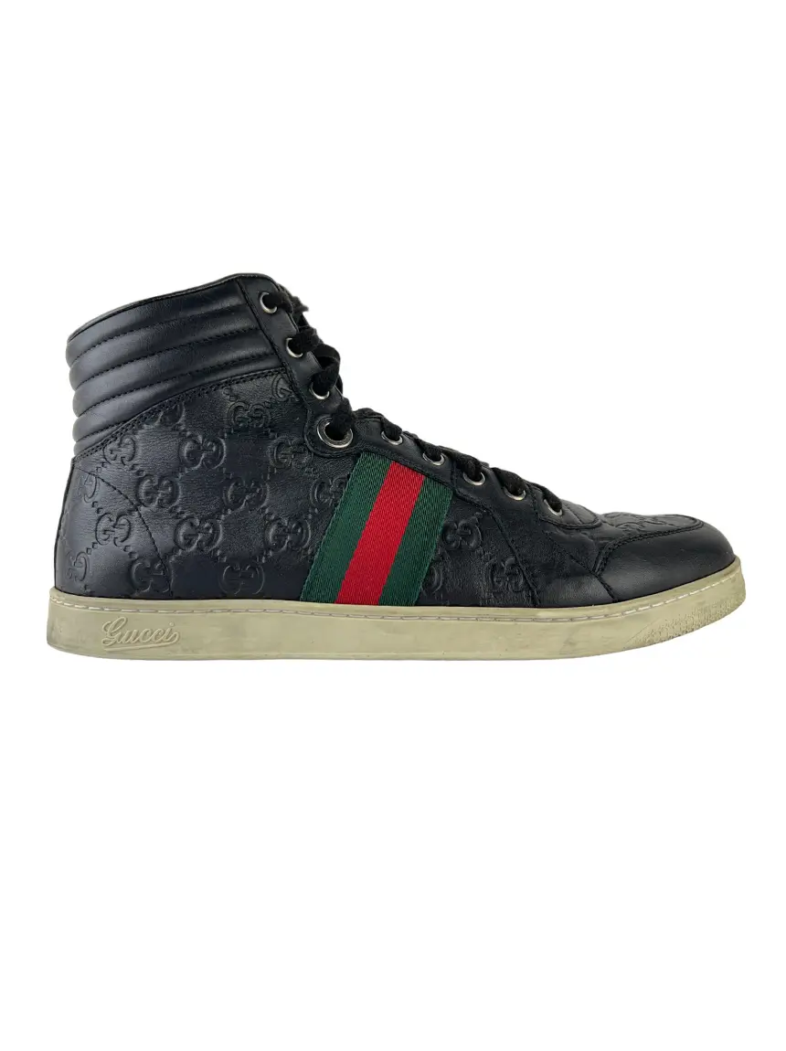 Tênis Gucci Guccissima Preto - BJRC9 Original | Etiqueta Única