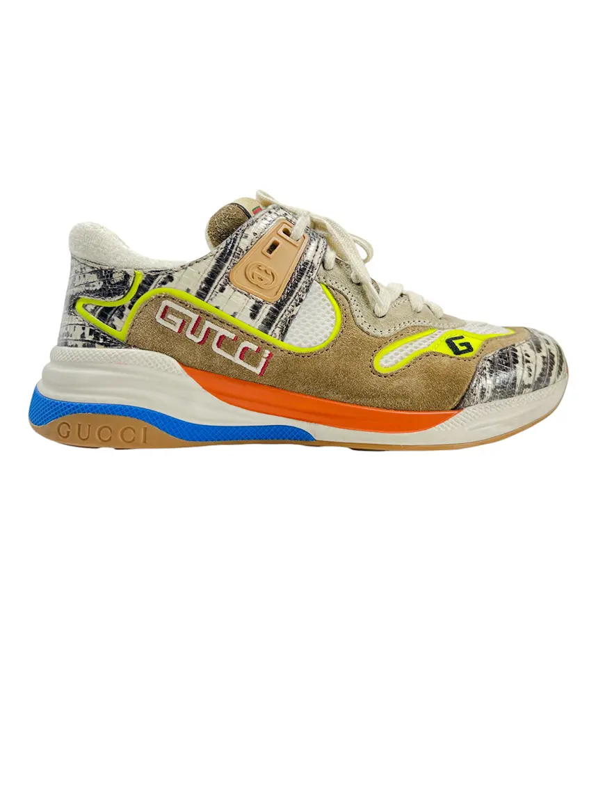 Tênis Gucci Ultrapace Natural Ardesia Neon - CTIT2 Original