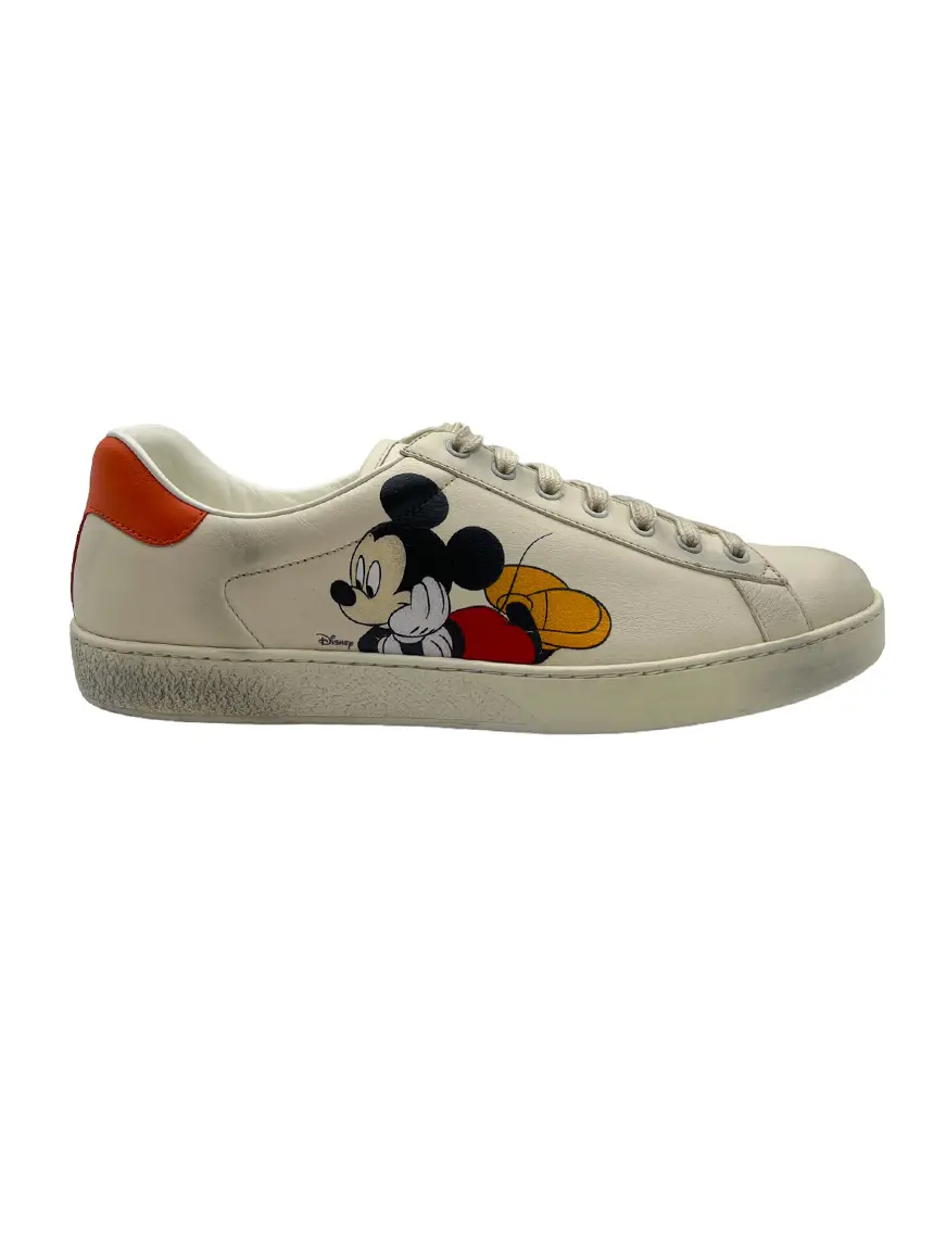 Tênis Gucci X Disney Ace Mickey Mouse Branco - MDQ145 Original