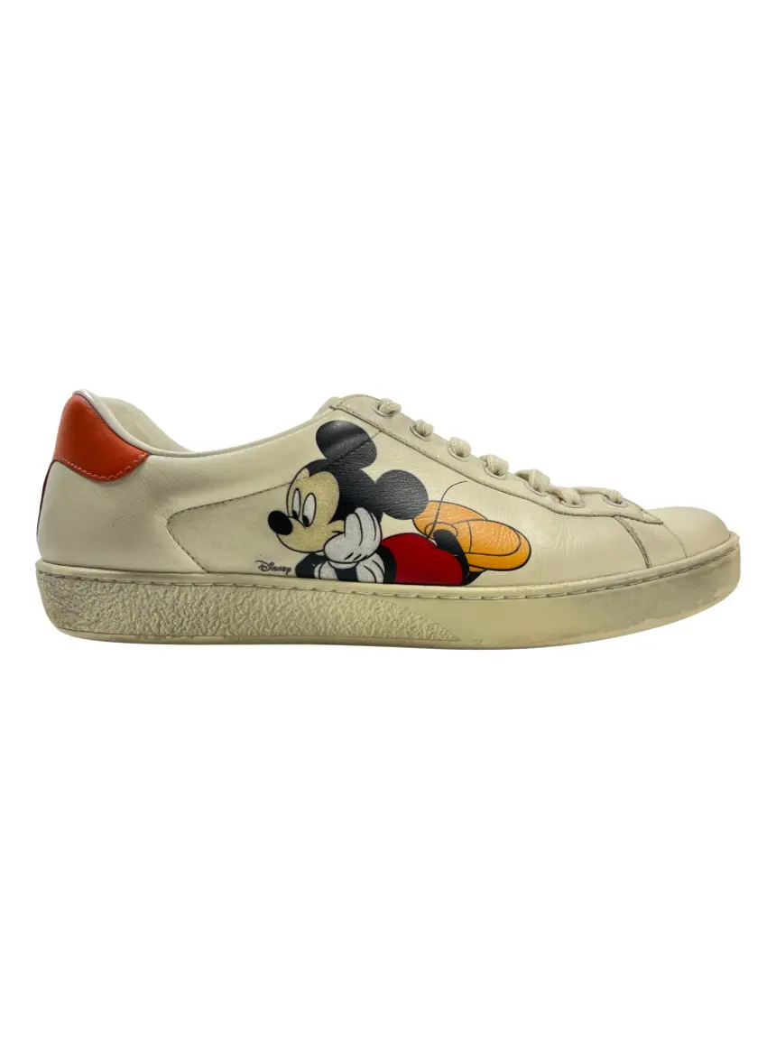 Tênis Gucci X Disney Ace Mickey Mouse Off-White - PBB9 Original