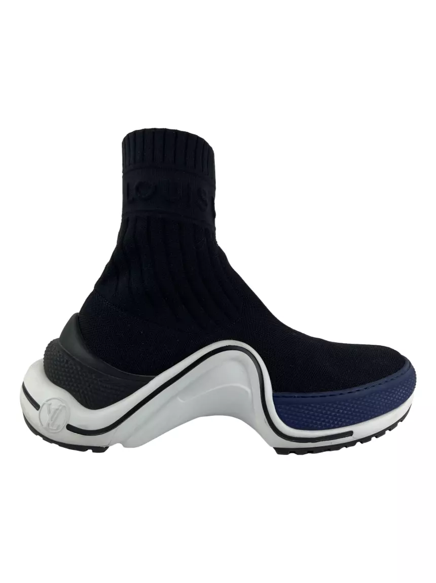 Louis Vuitton Black Knit Fabric Archlight Sock High Top Sneaker