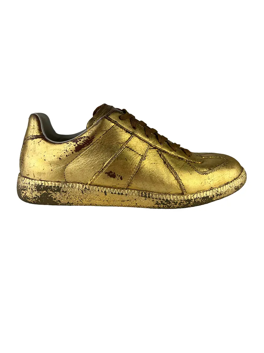 Tênis Maison Margiela 'Replica' Dourado Original - | Etiqueta Única