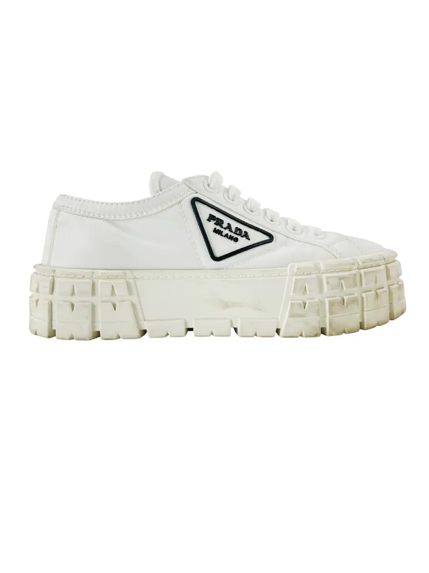 Tênis Prada Triangle Logo Branco DNI31 Original Etiqueta Única