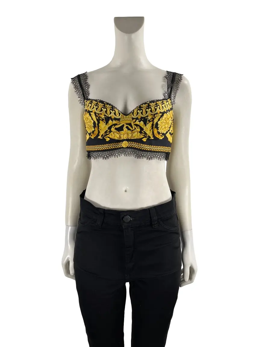 Top Versace Tecido Estampado - CXQC1 Original | Etiqueta Única